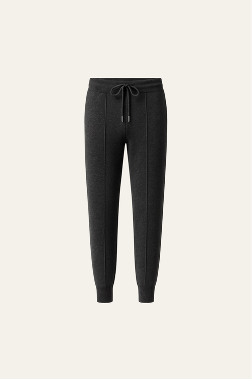 Belorin Wool Knit Joggers Dark Grey
