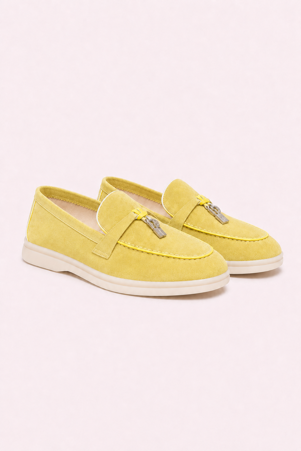Amari Buckled Loafers Yellow