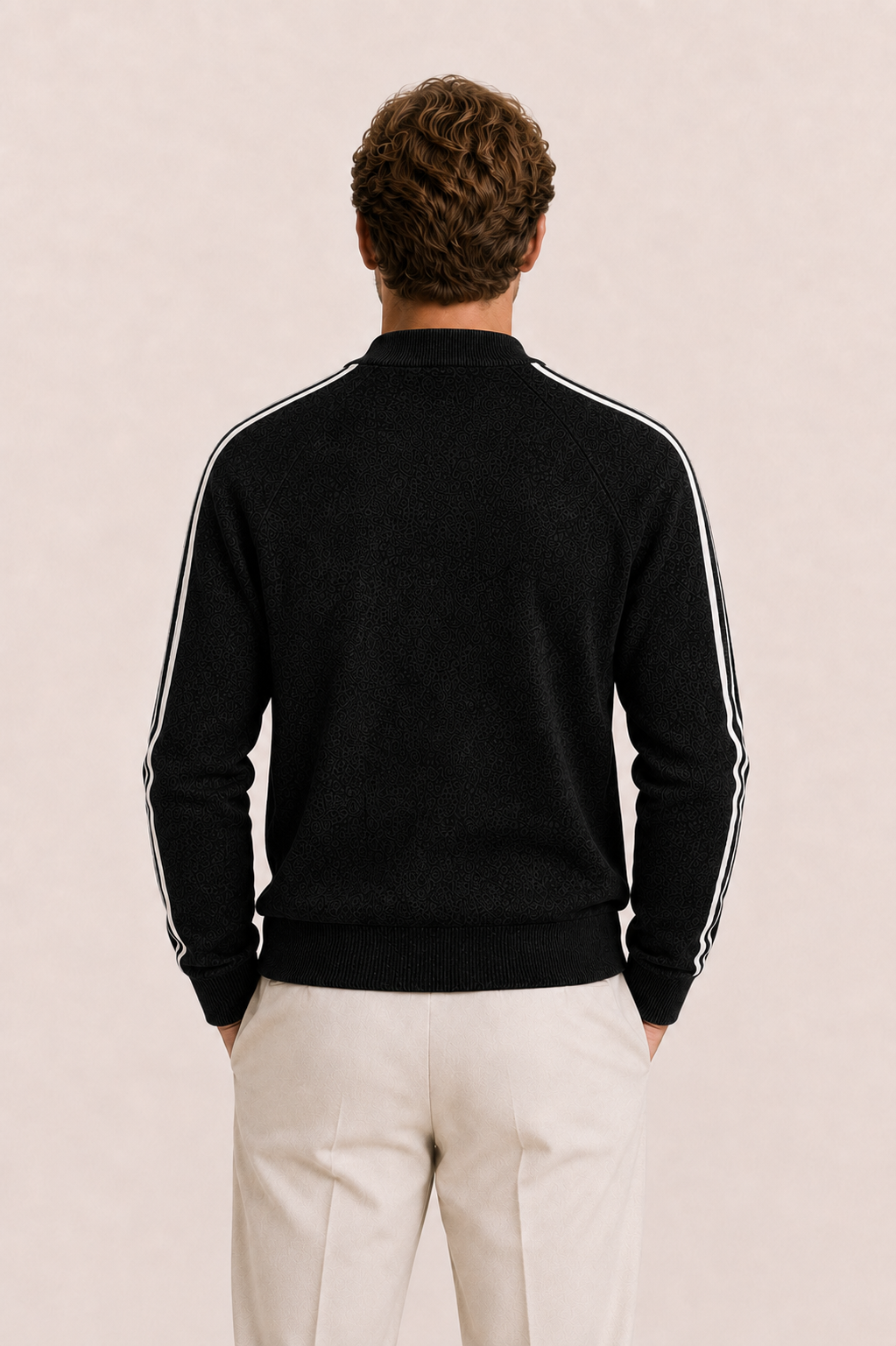 Darilo Wool Zip Knit Black