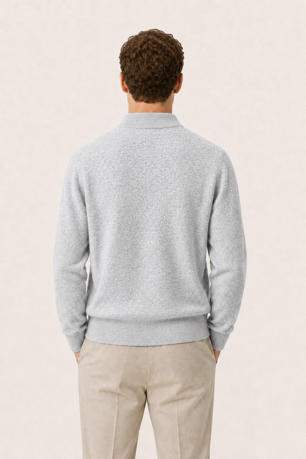 Arelio Mock Neck Light Grey