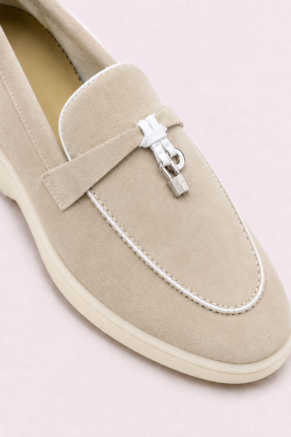 Rovain Buckled Loafers Stone Beige