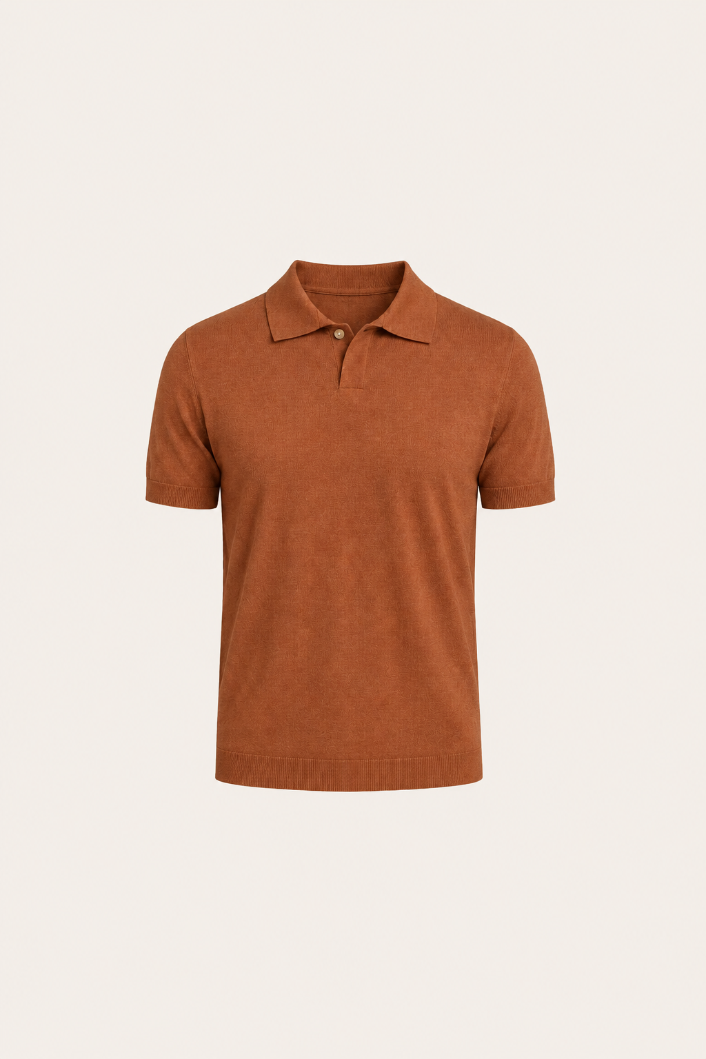 Revaro Cotton Polo Light Brown
