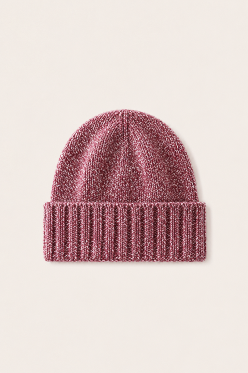 Ivaro Cashmere Beanie Burgundy Marl