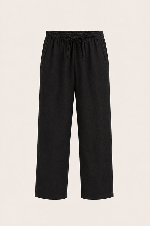 Pinaro Linen Trousers Black