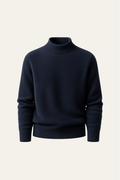 Arelio Mock Neck Knit Navy