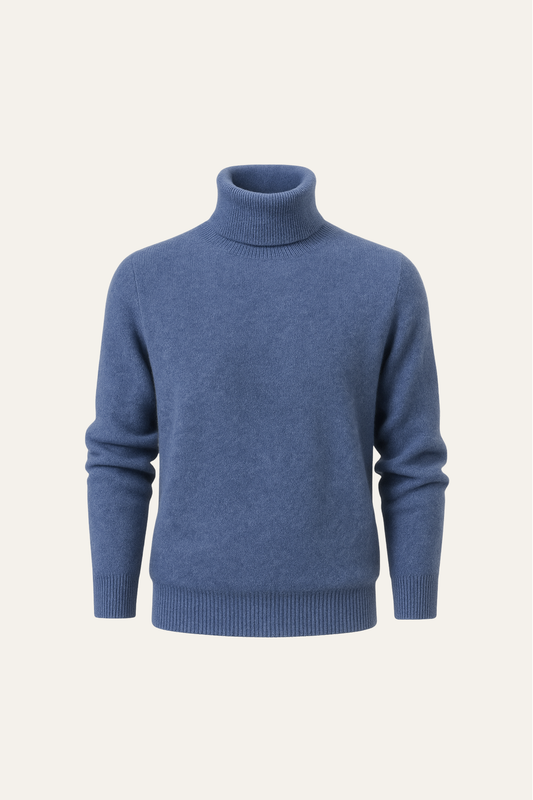 Paravi Cashmere Turtleneck Blue