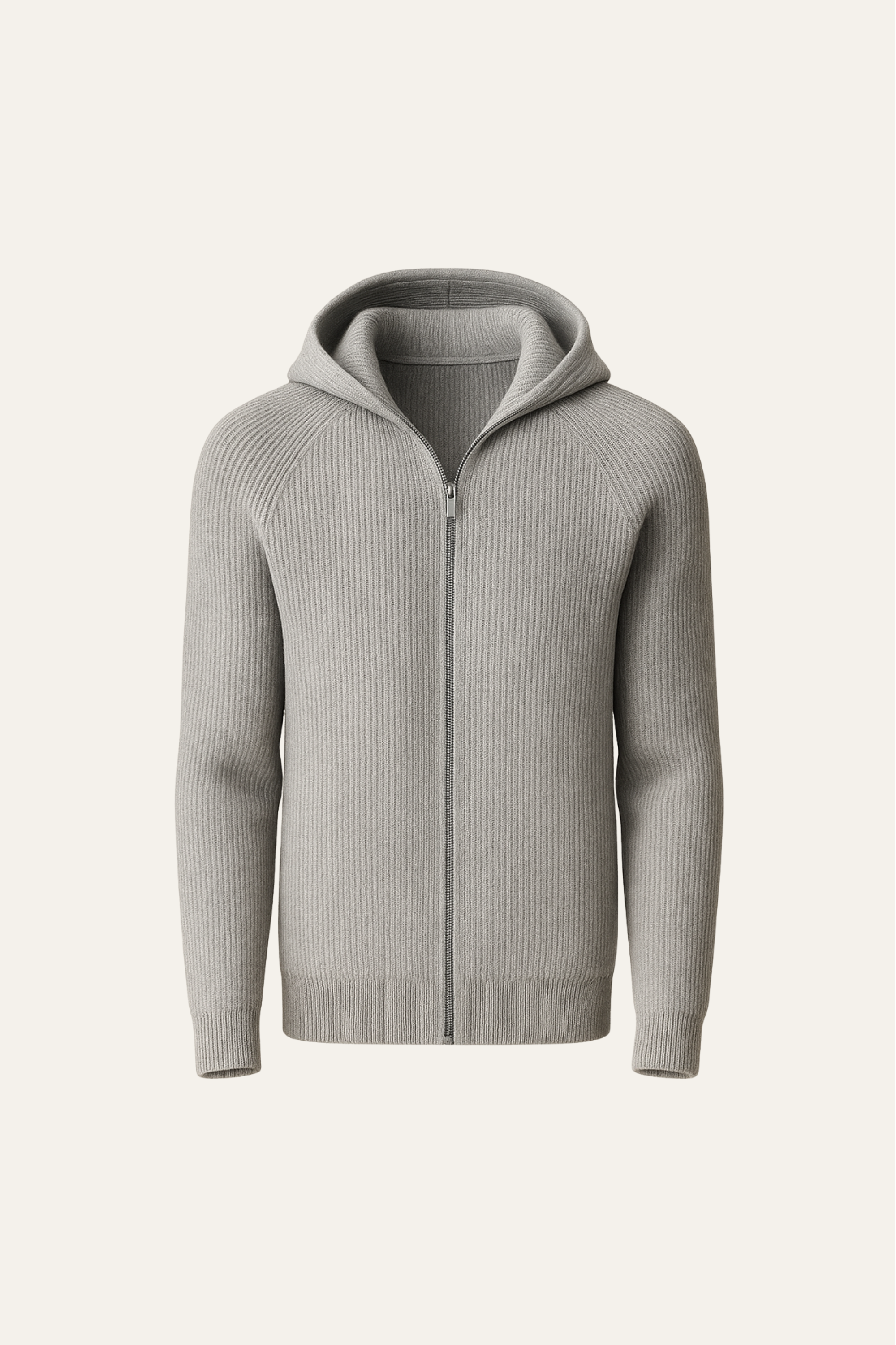 Zelano Merino Hooded Sweater Grey