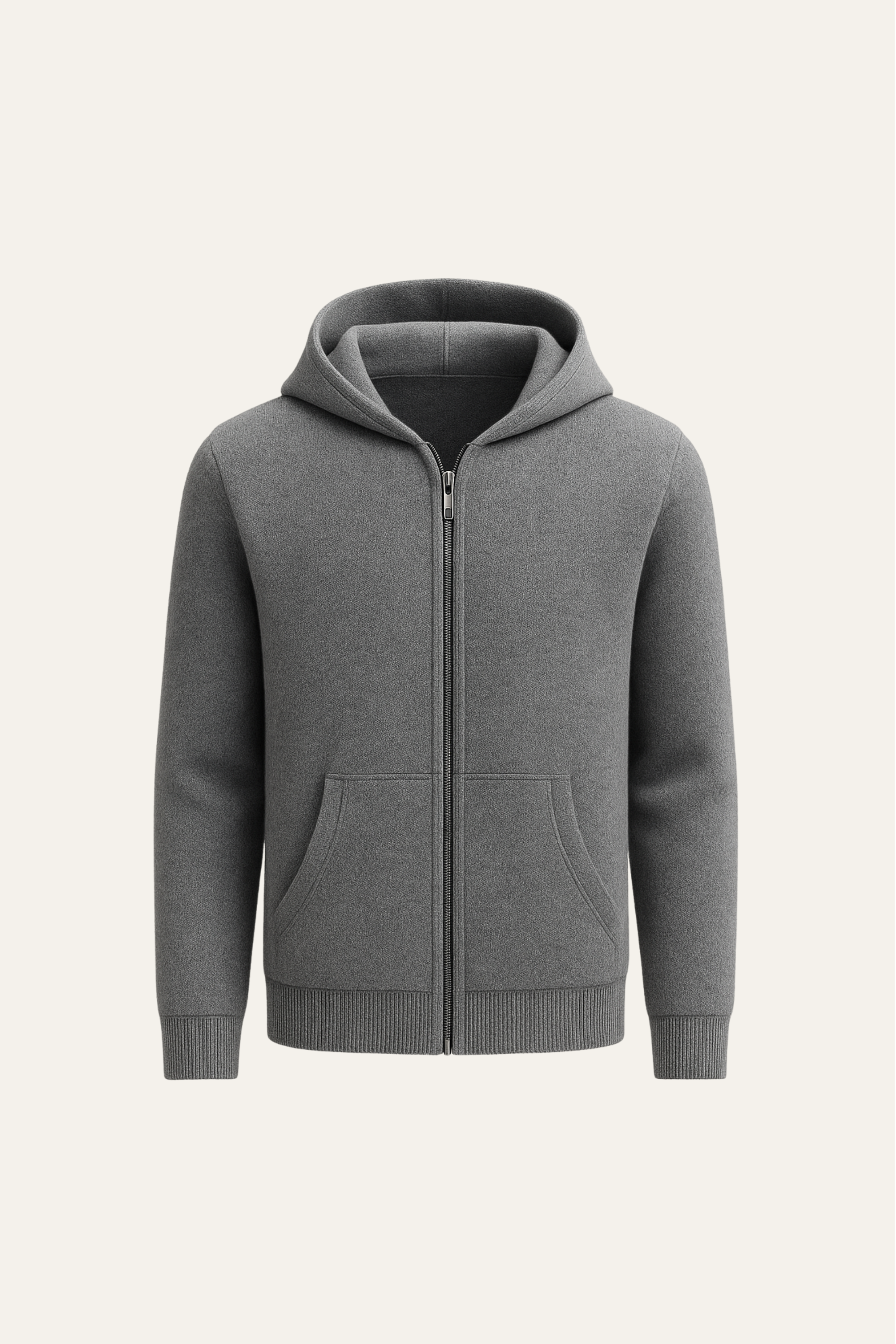 Tonari Hooded Zip Dark Grey