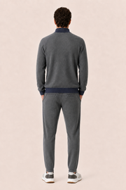 Ladore Cashmere Zip Set Navy / Grey