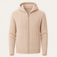 Avero Hooded Cable Knit Beige