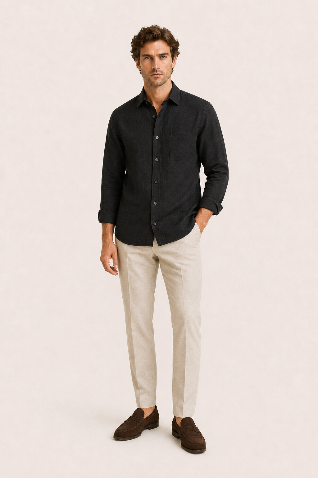 Milano Linen Shirt Black