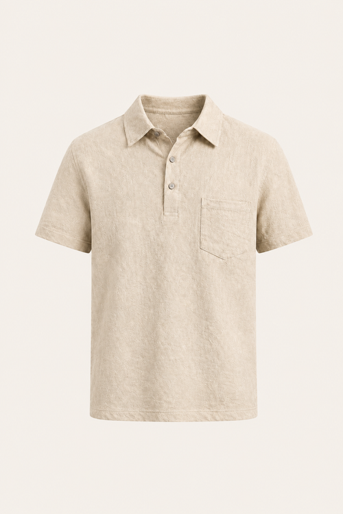 Linano Linen Polo Beige
