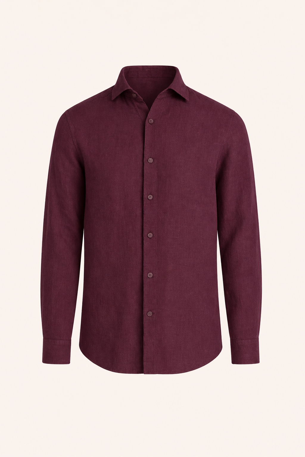 Avari Linen Shirt Burgundy