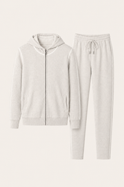 Ladore Cashmere Hooded Set Grey