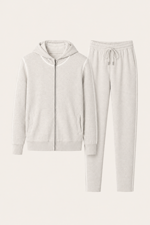 Ladore Cashmere Hooded Set Grey