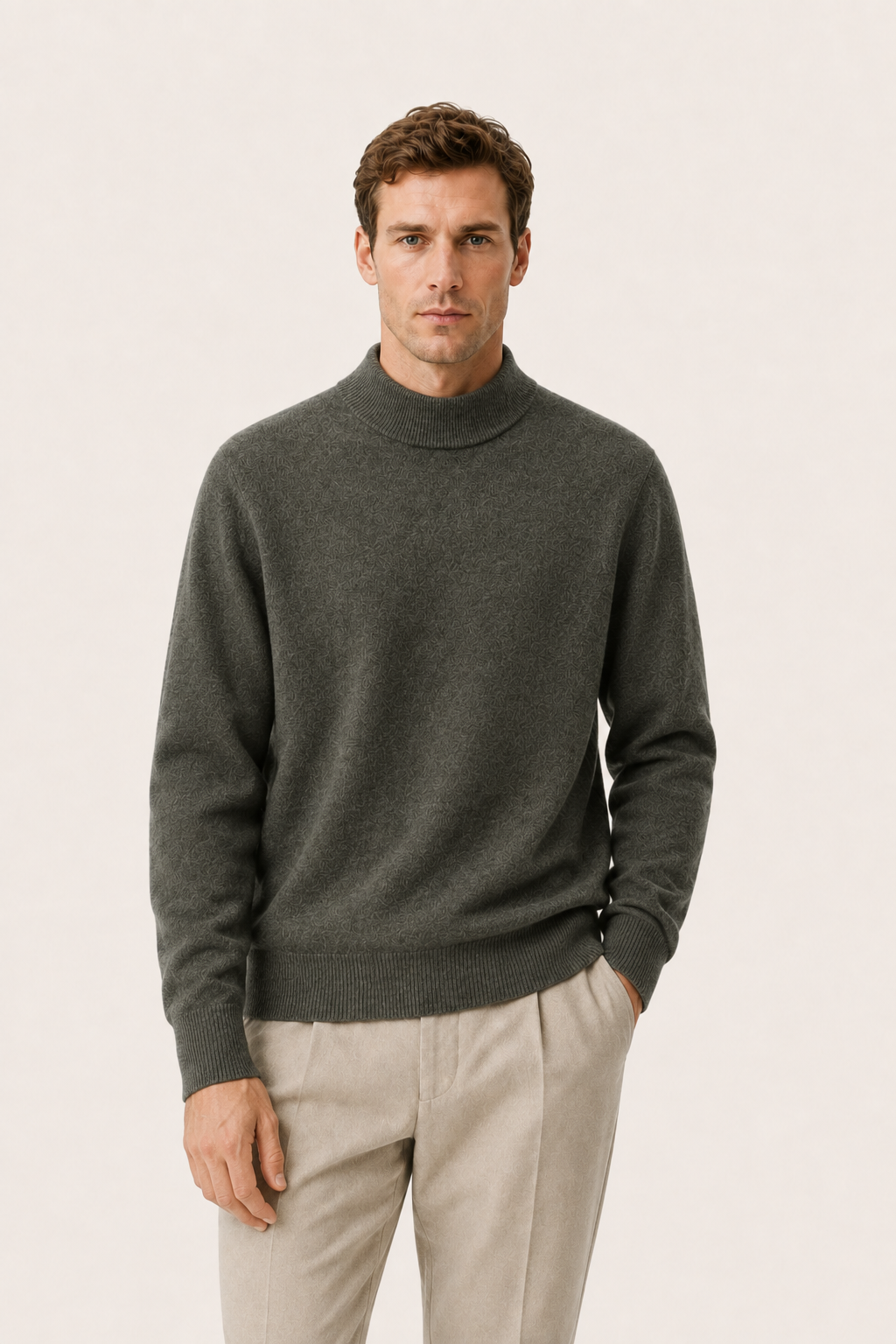Arelio Mock Neck Moss Green