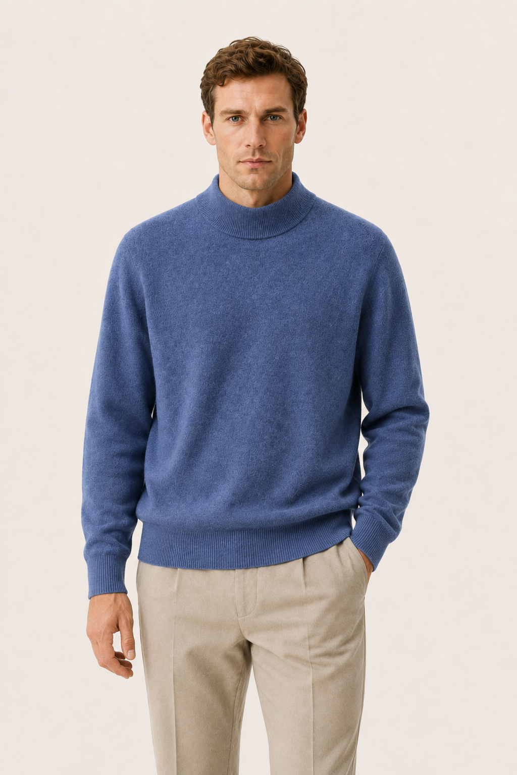 Arelio Mock Neck Cobalt
