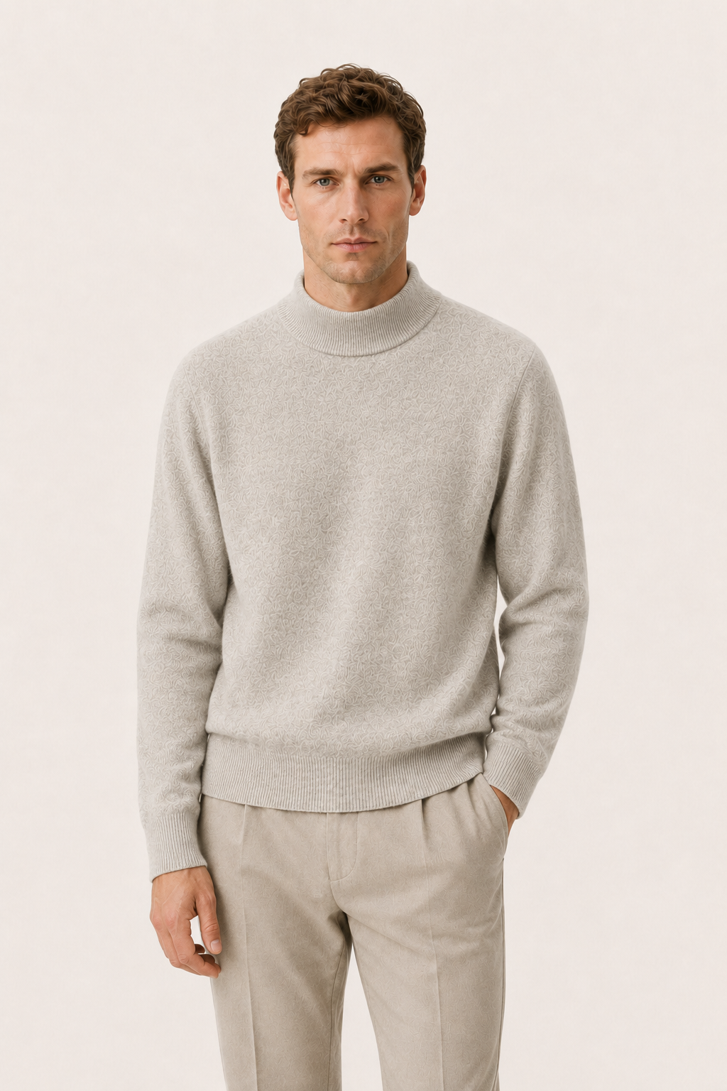 Arelio Mock Neck Greige