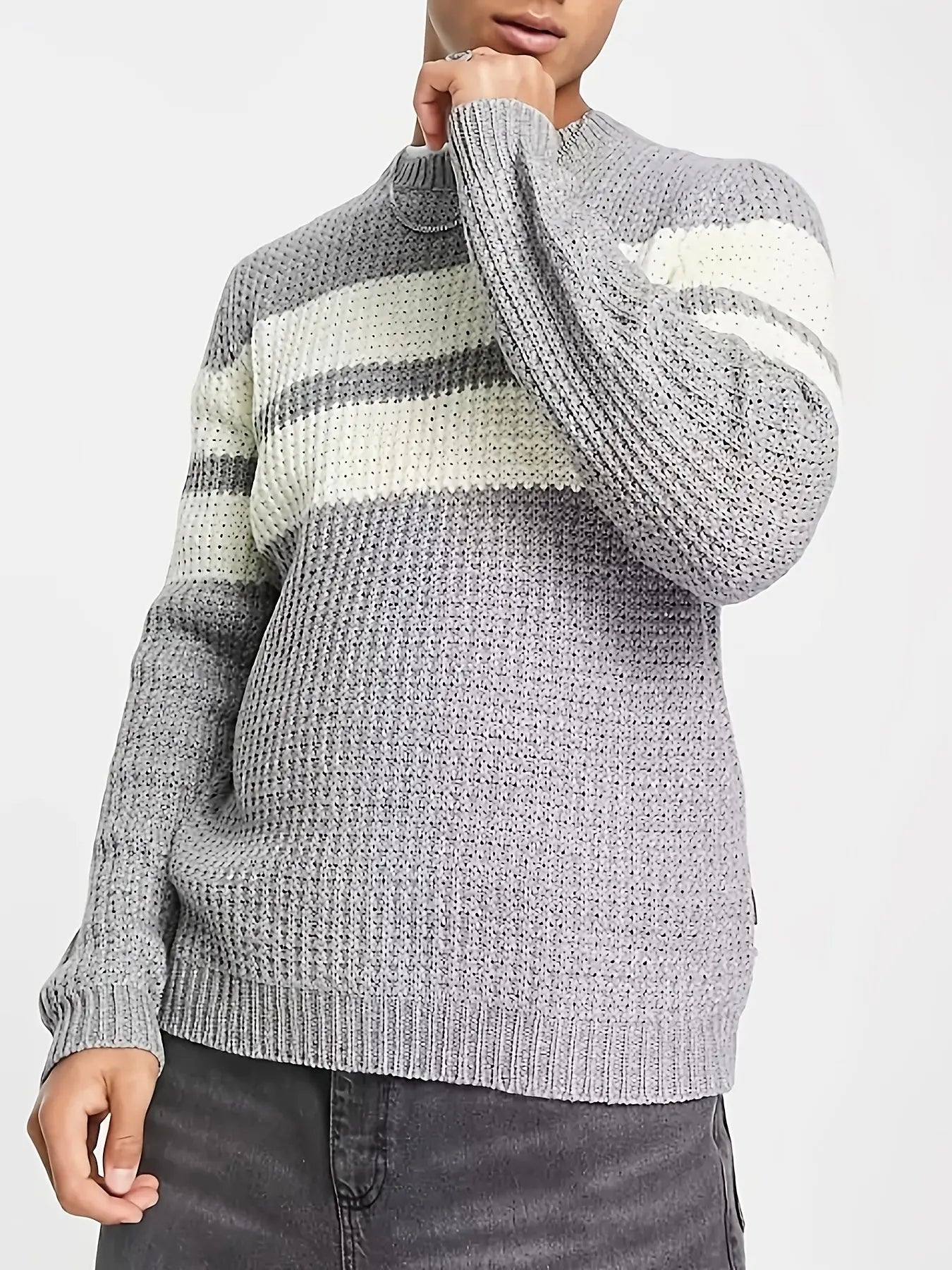 Ladore - Pull rayé en tricot pour hommes