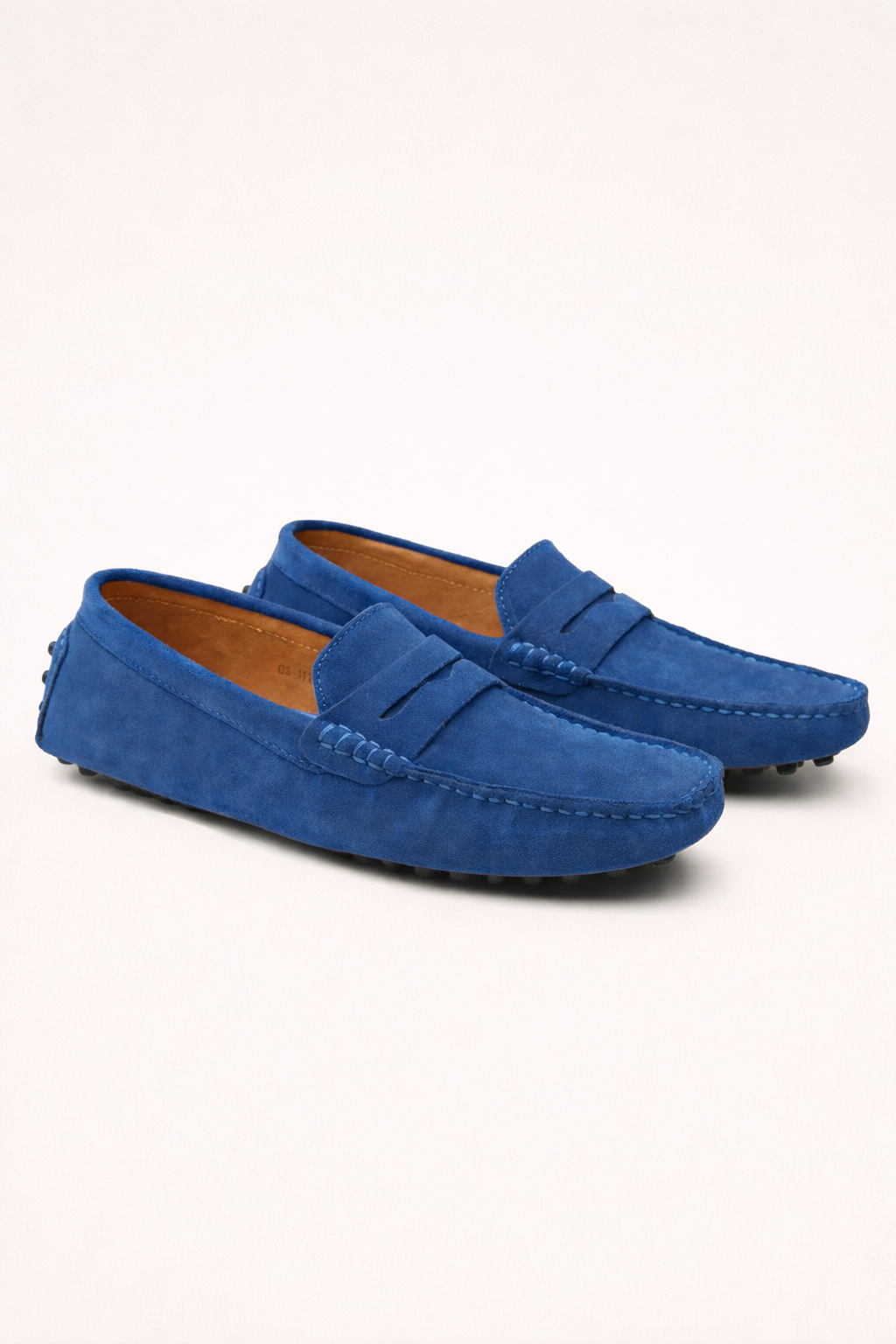 Suede Driver Loafers Blue