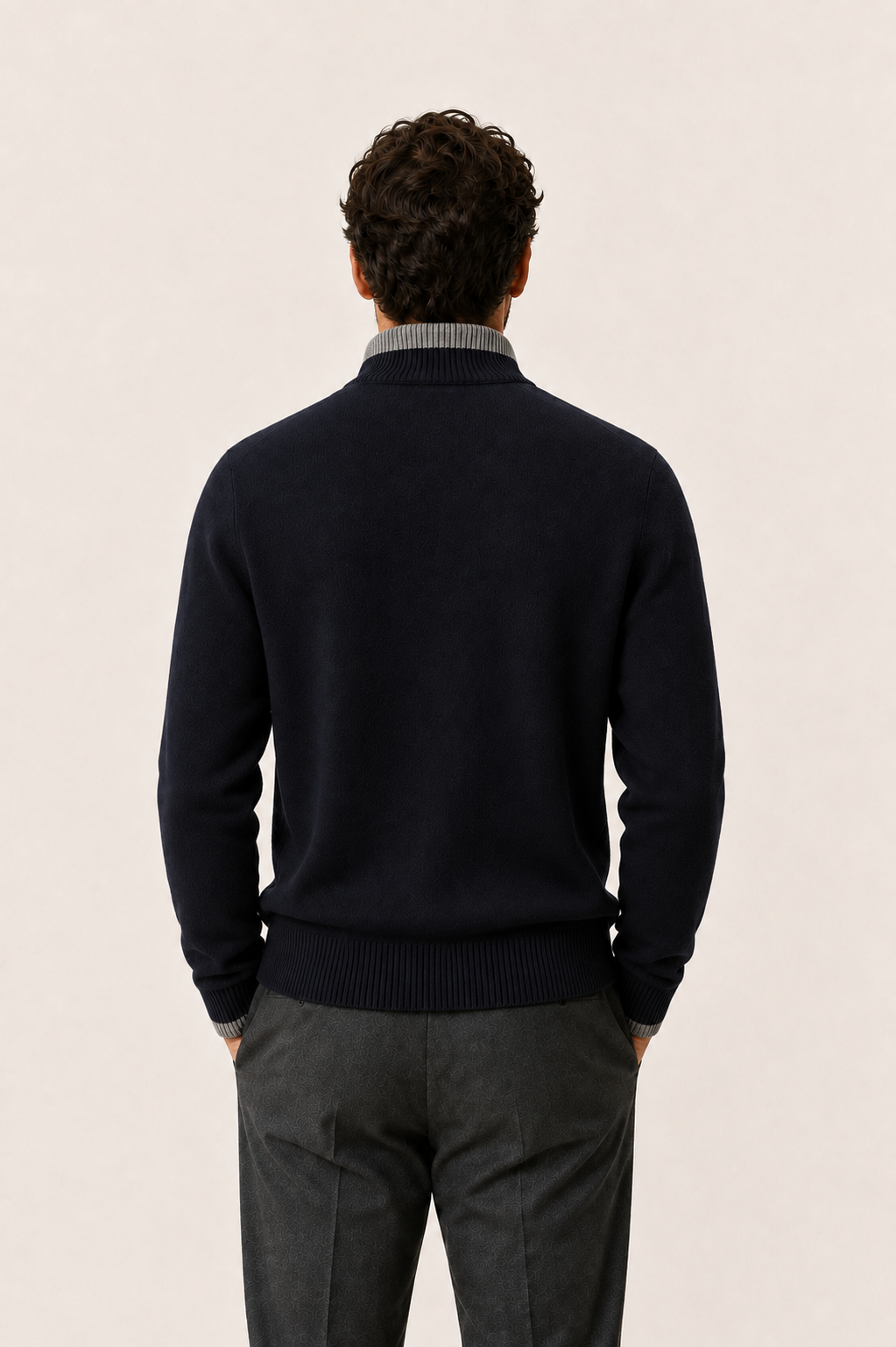 Neviro Zip Cardigan Navy