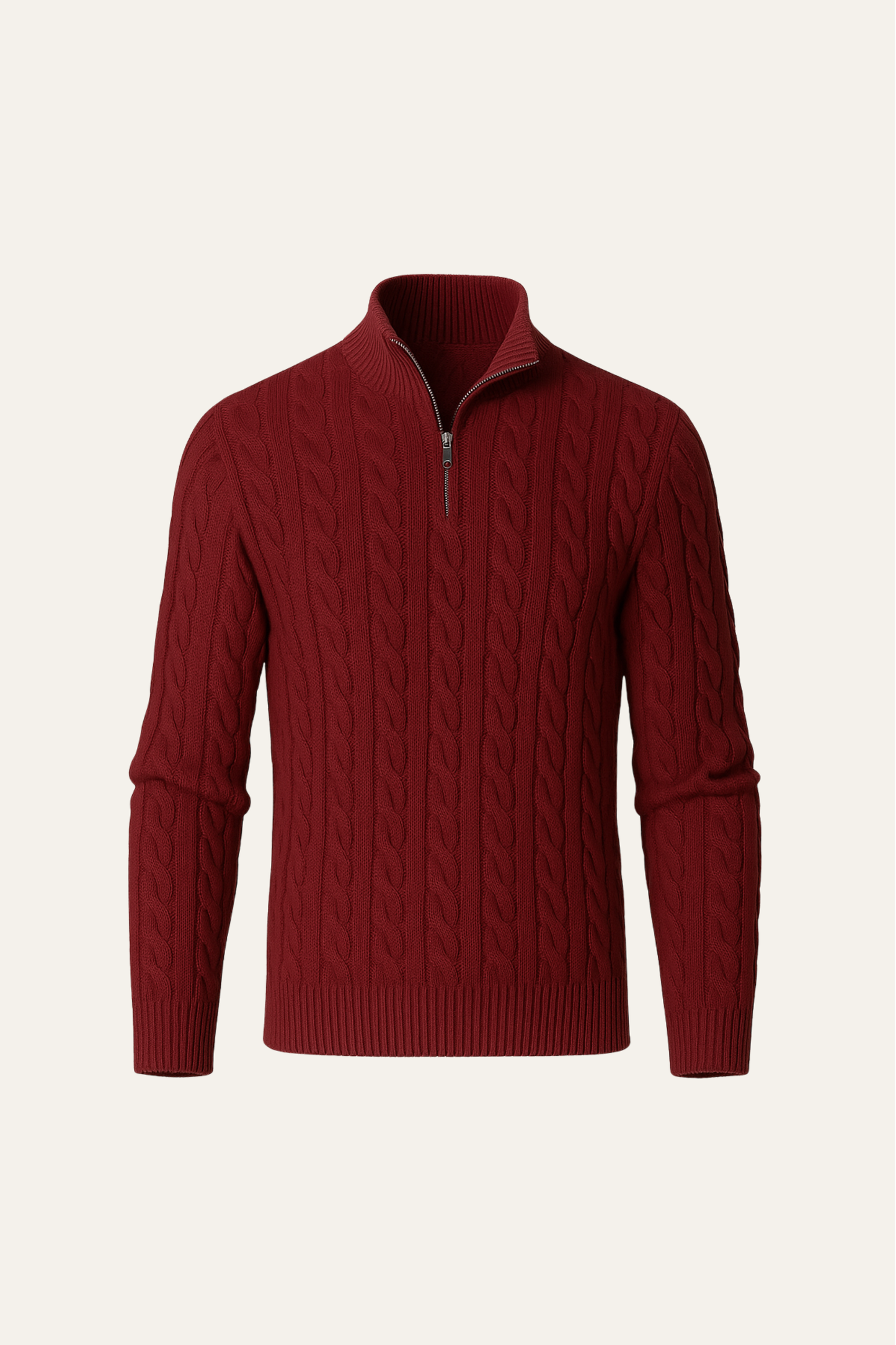 Tilano Cable Knit Burgundy