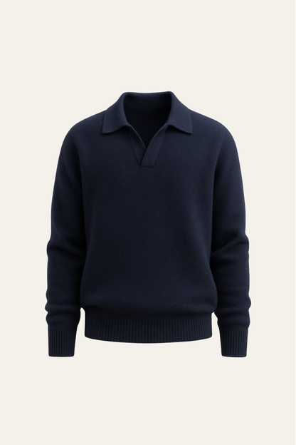 Malero Cashmere Polo Knit Navy