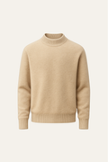 Arelio Mock Neck Knit Beige