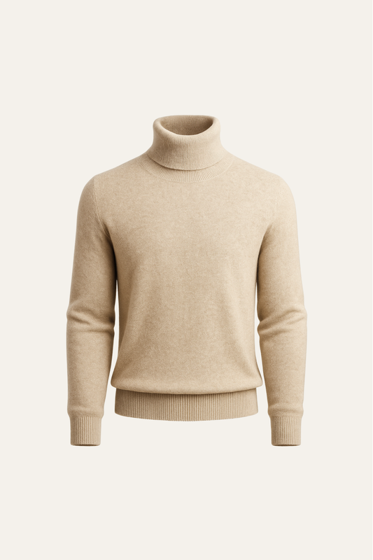 Paravi Cashmere Turtleneck Beige