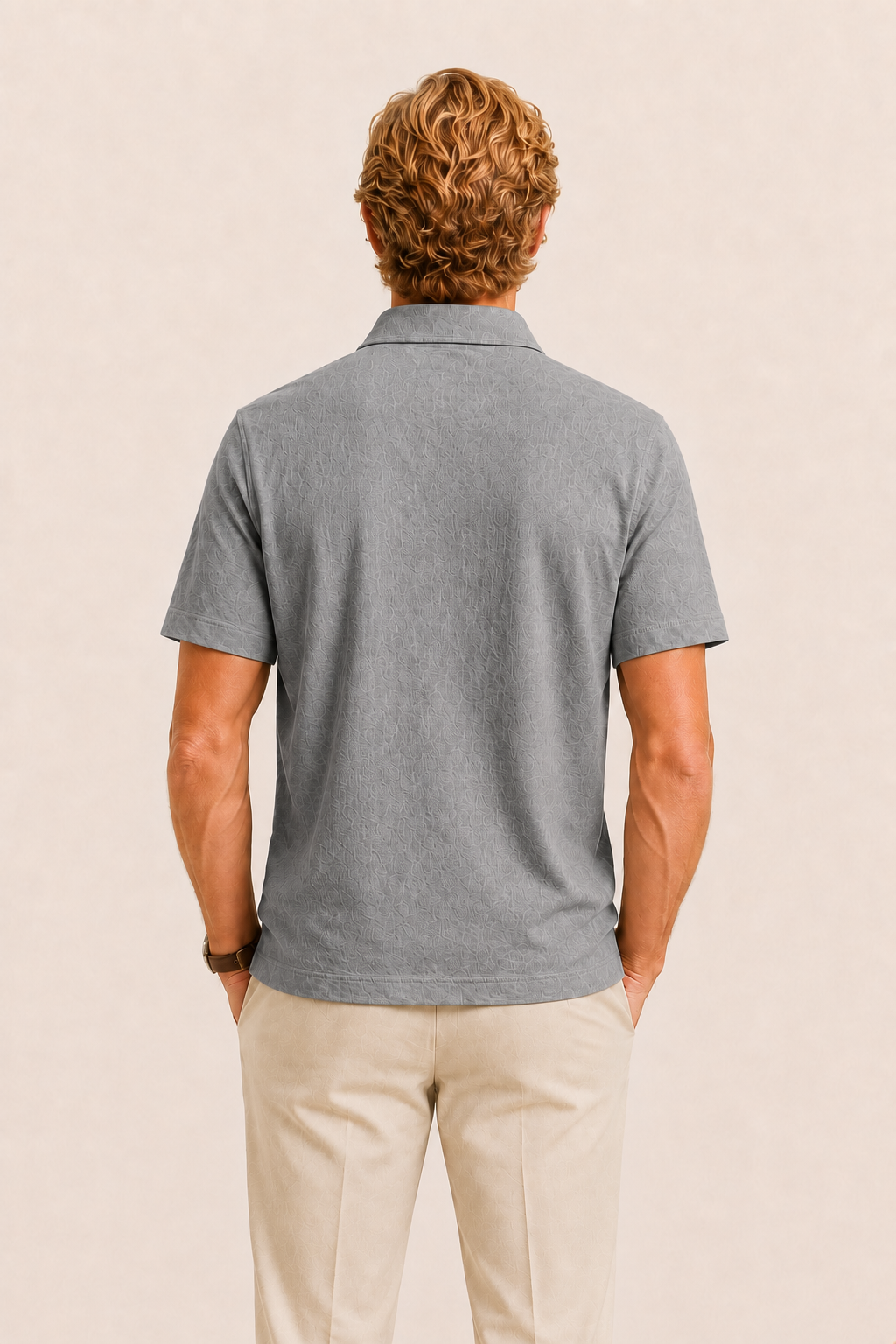 Linano Linen Polo Grey