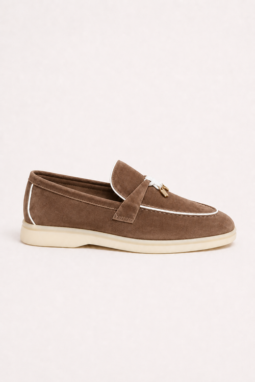 Rovain Buckled Loafers Taupe