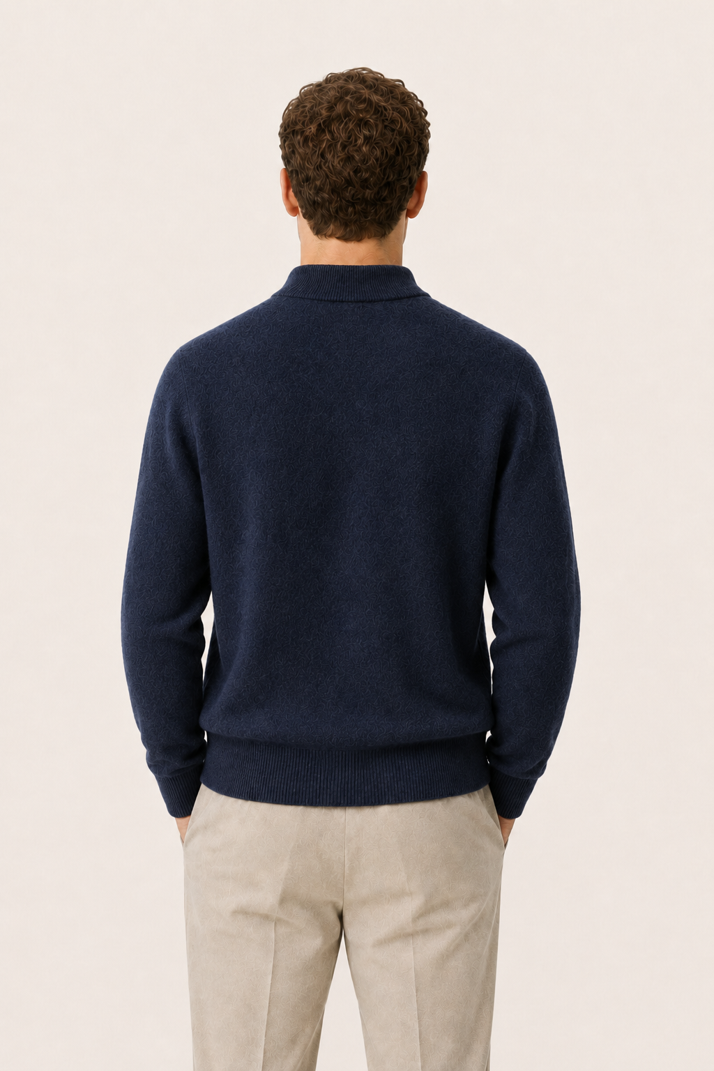 Arelio Mock Neck Midnight Blue