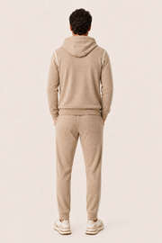 Ladore Cashmere Hooded Set Beige