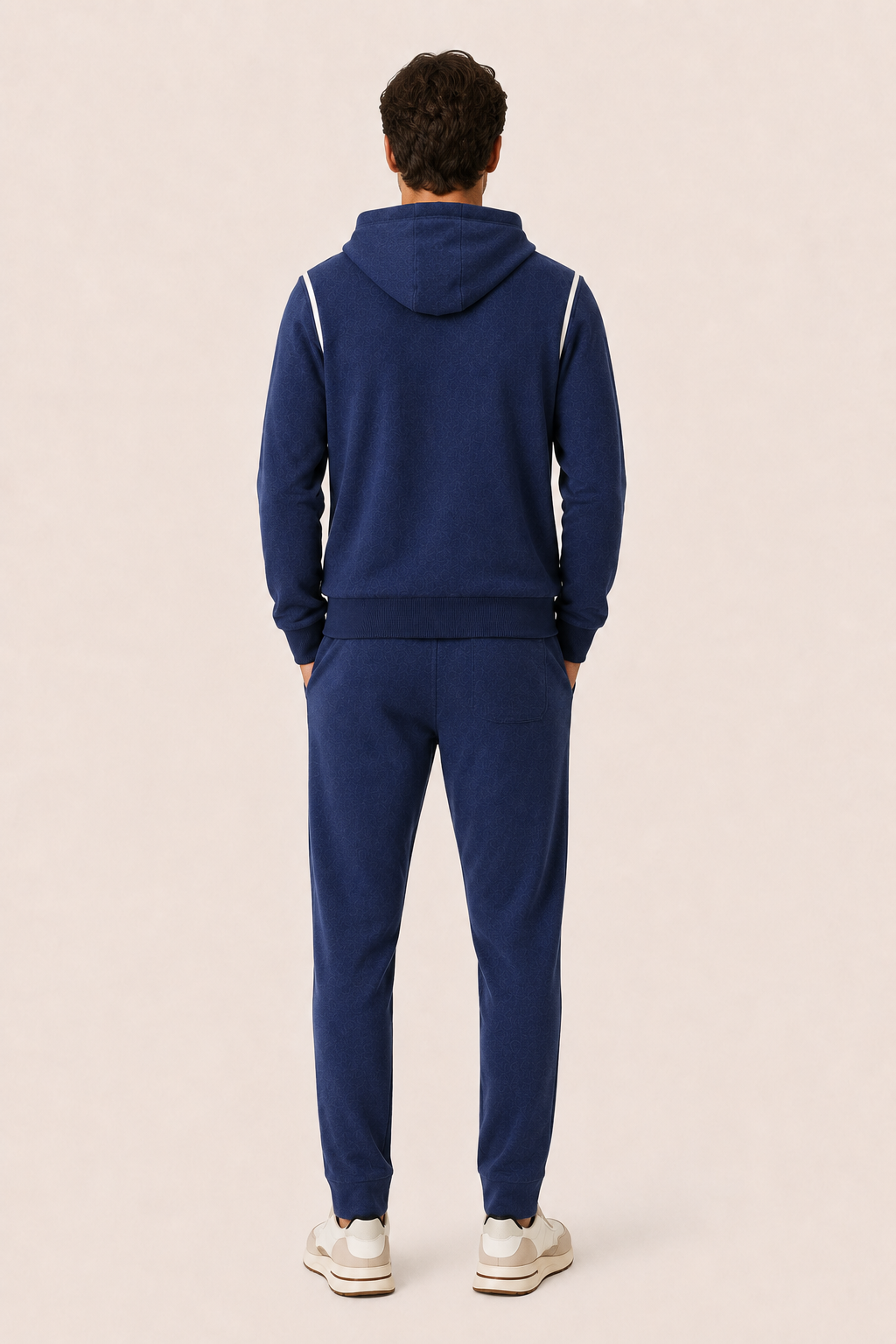 Ladore Cashmere Hooded Set Navy