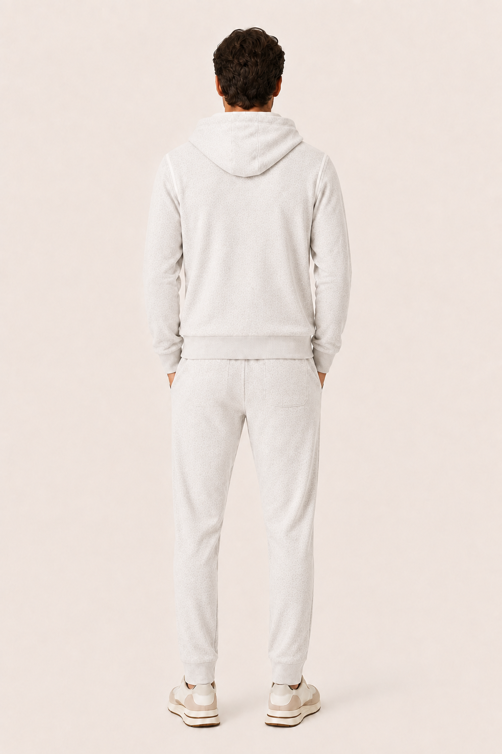 Ladore Cashmere Hooded Set Grey