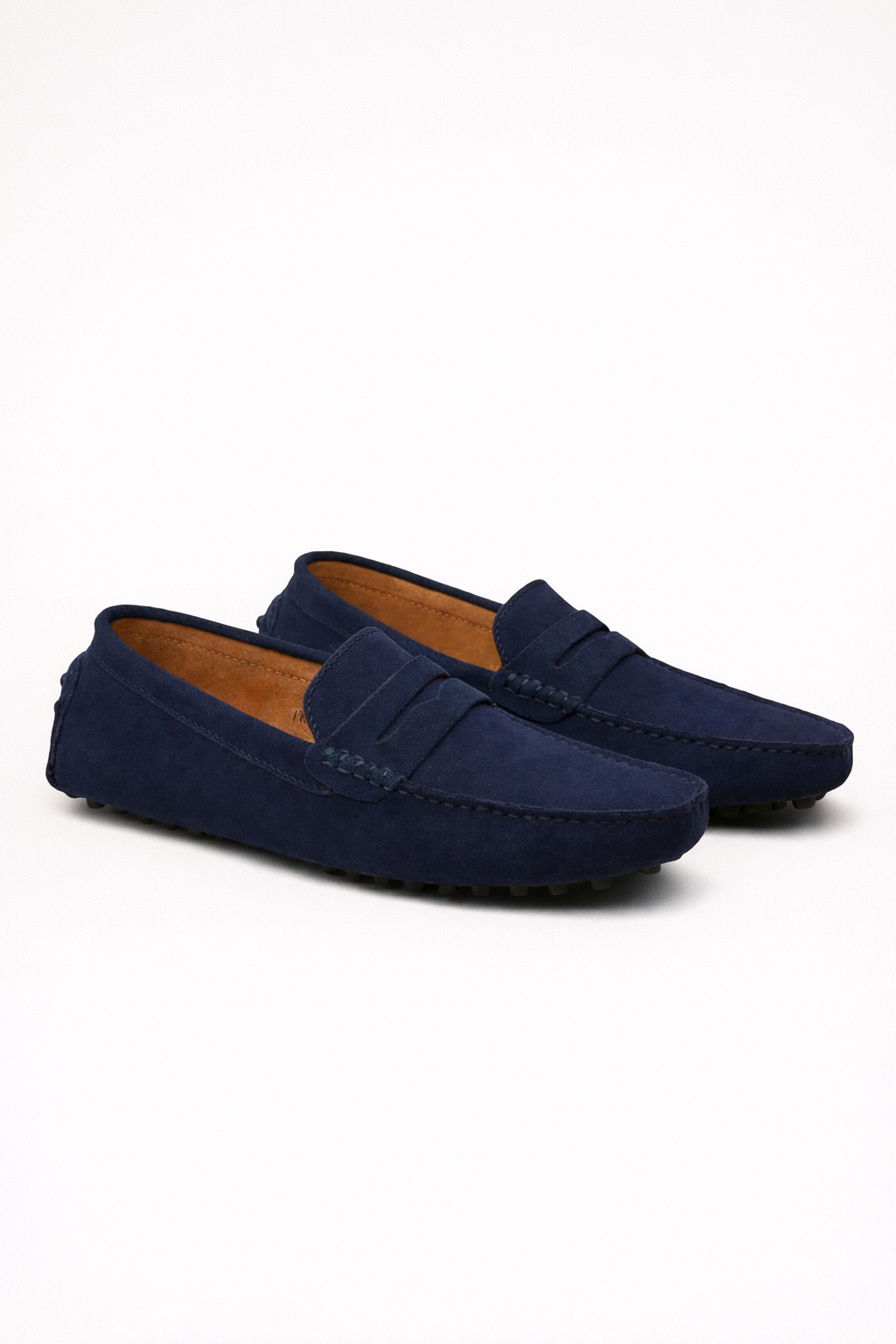 Suede Driver Loafers Navy