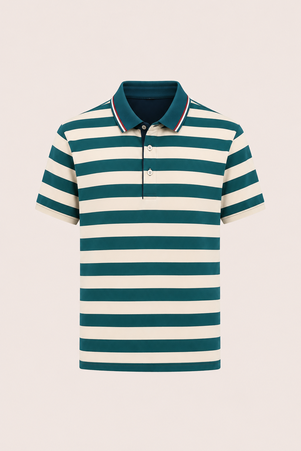 Lamero Striped Cotton Polo Green