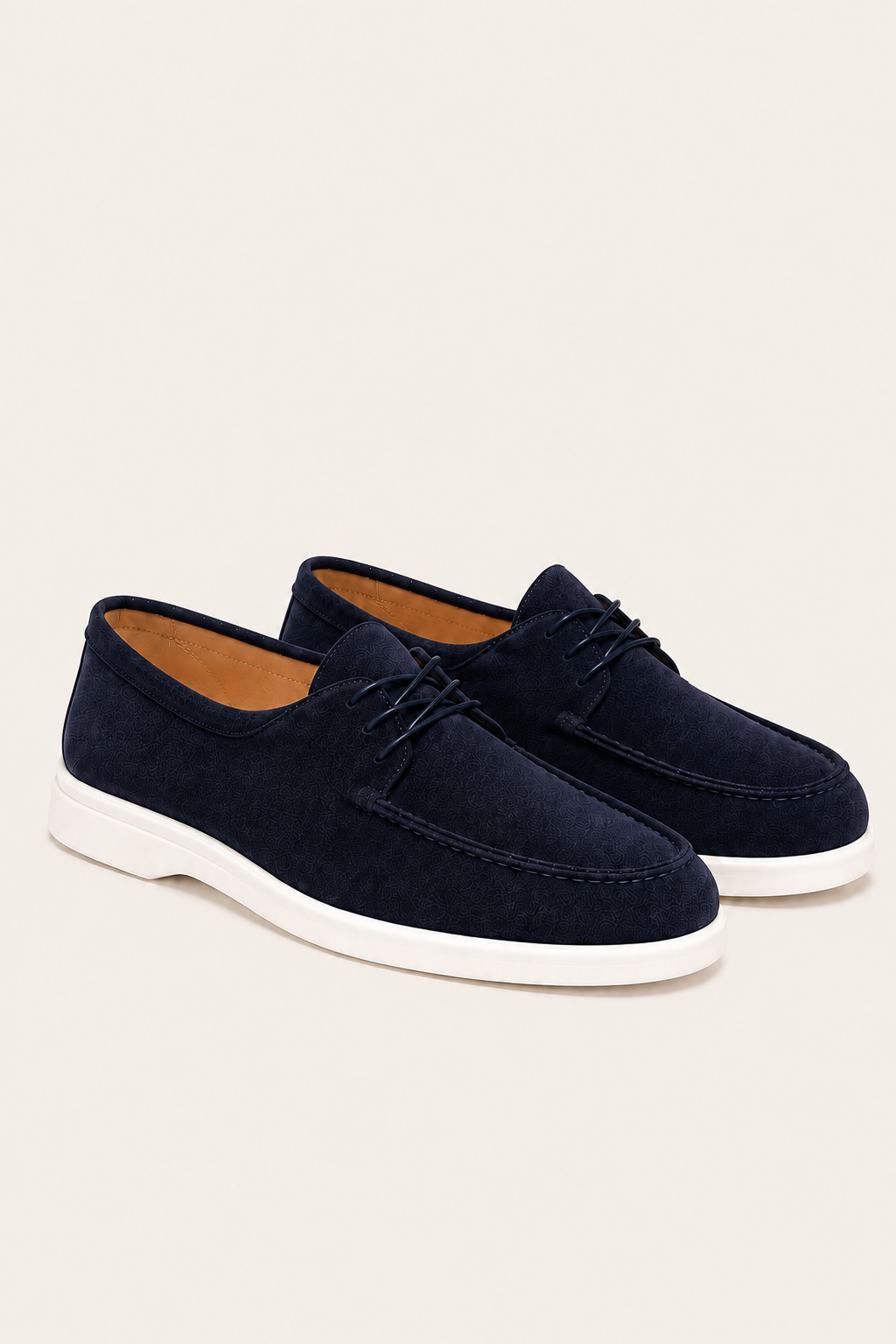 Levaro Suede Lace Shoes Navy