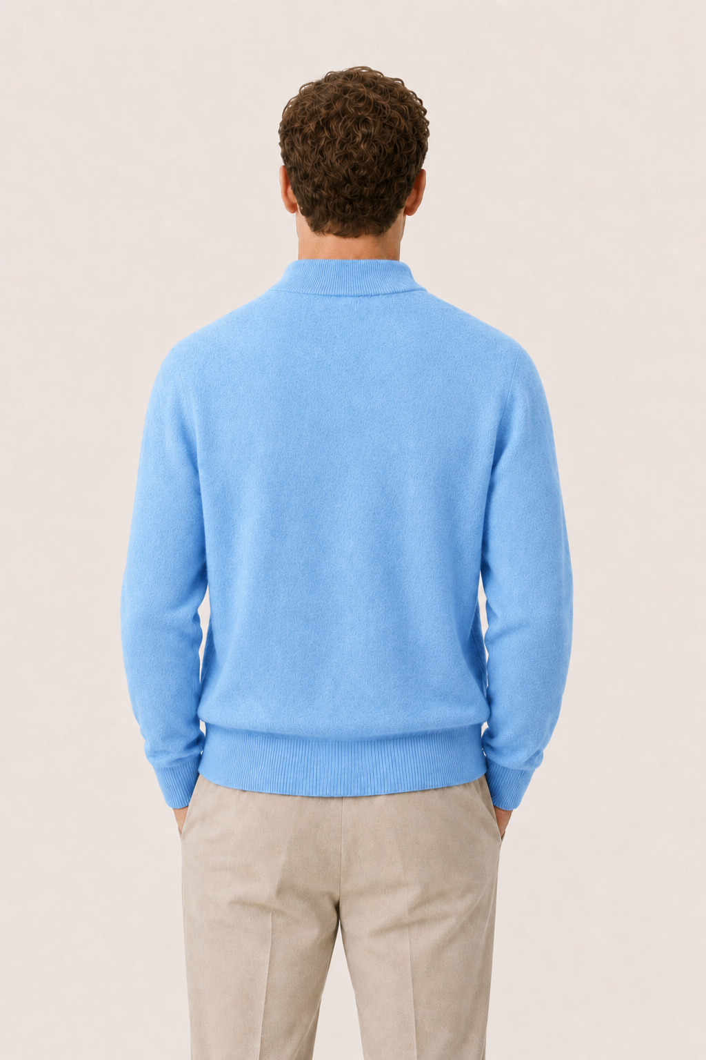 Arelio Mock Neck Sky Blue