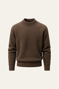Arelio Mock Neck Knit Brown