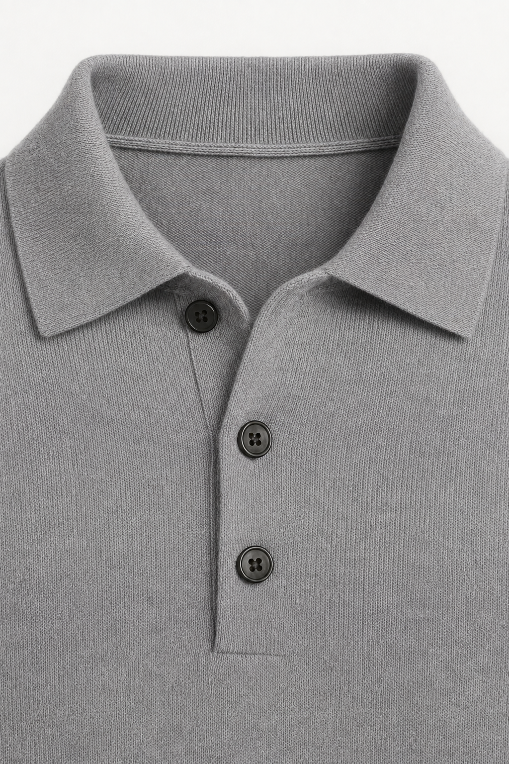 Avarel Wool Polo Knit Grey