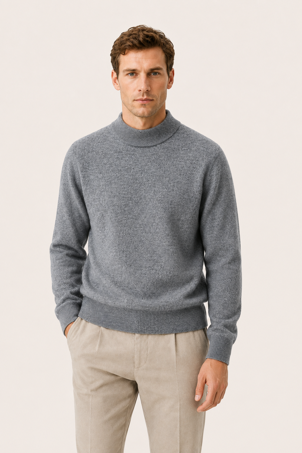 Arelio Mock Neck Grey