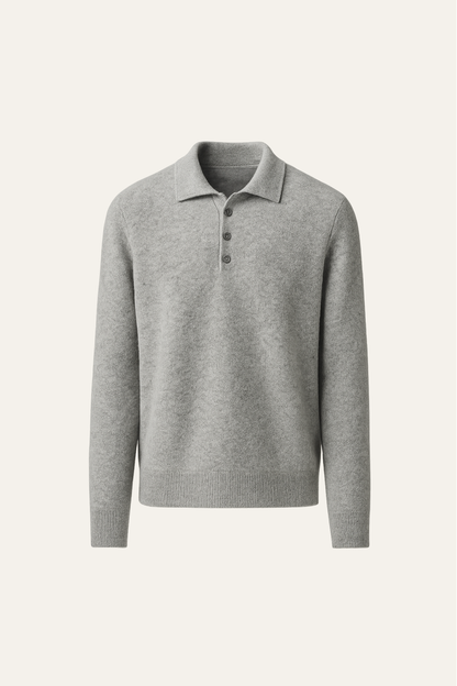 Avarel Merino Polo Knit Grey