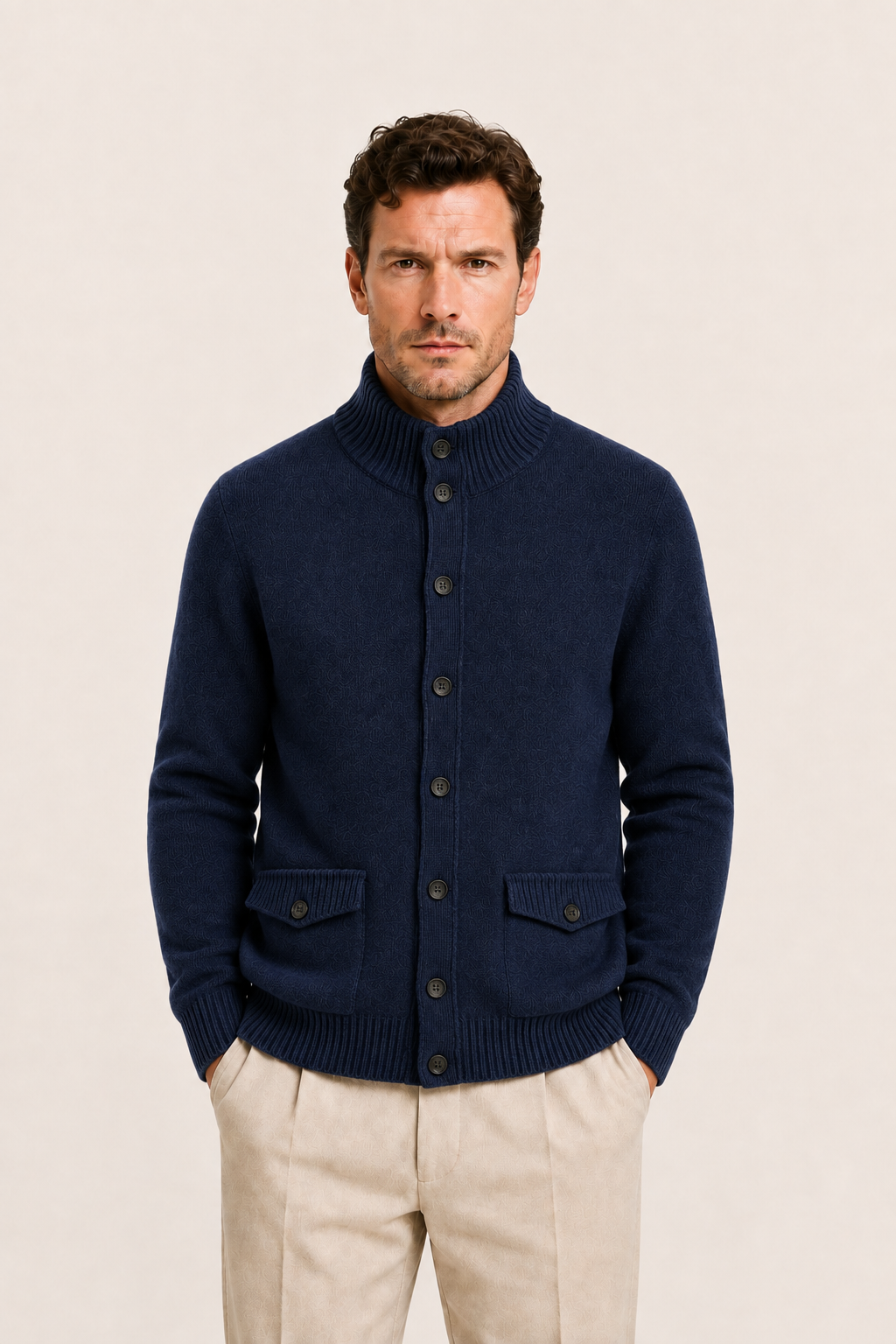 Javino Cashmere Cardigan Navy