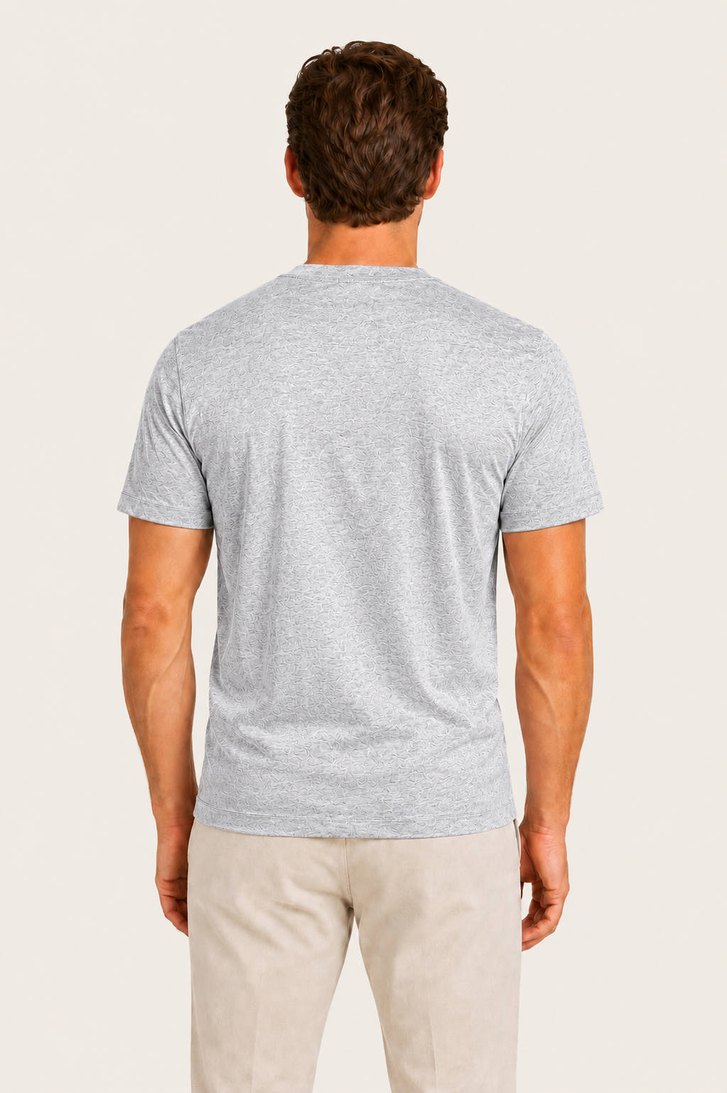 Merciro Cotton Tee Marled Grey