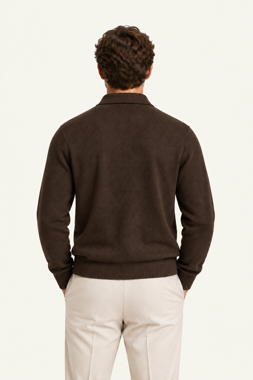Malero Wool Polo Knit Brown