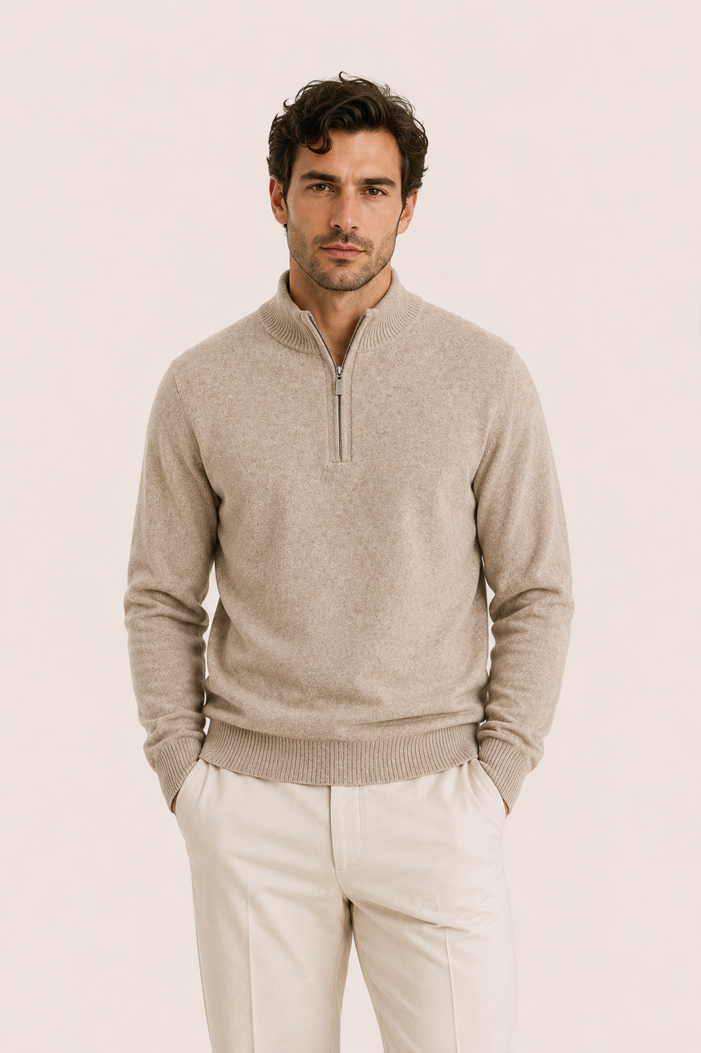 Calero Quarter-Zip Beige