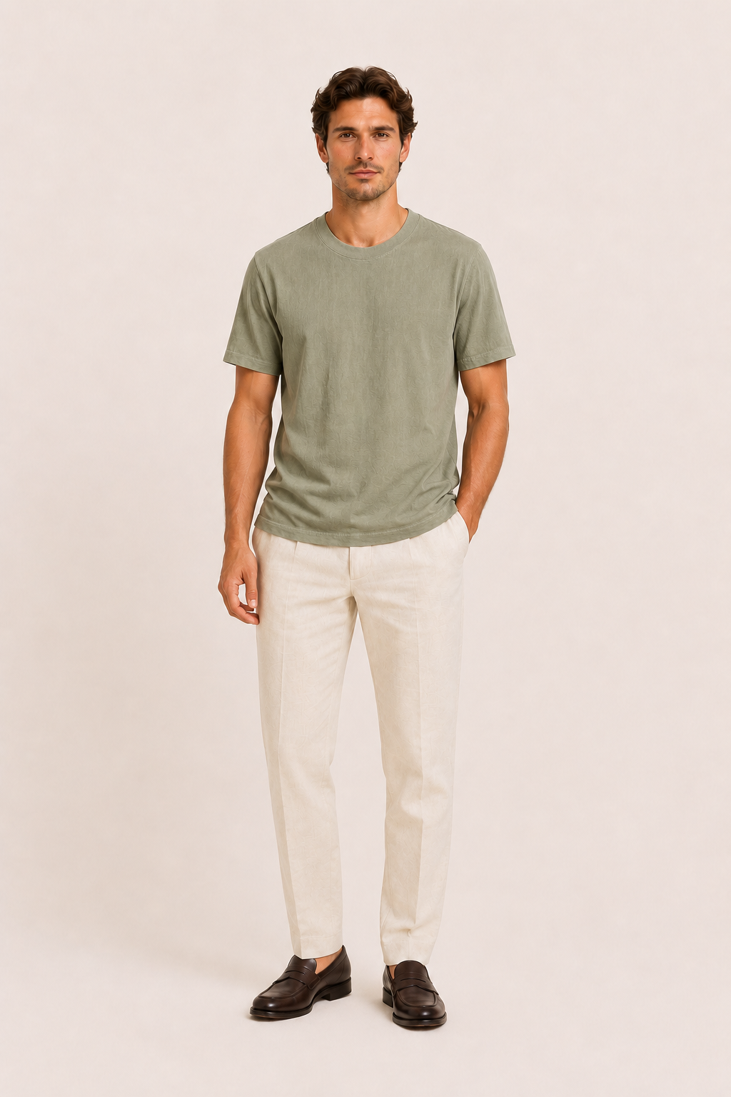 Alano Linen Tee Green
