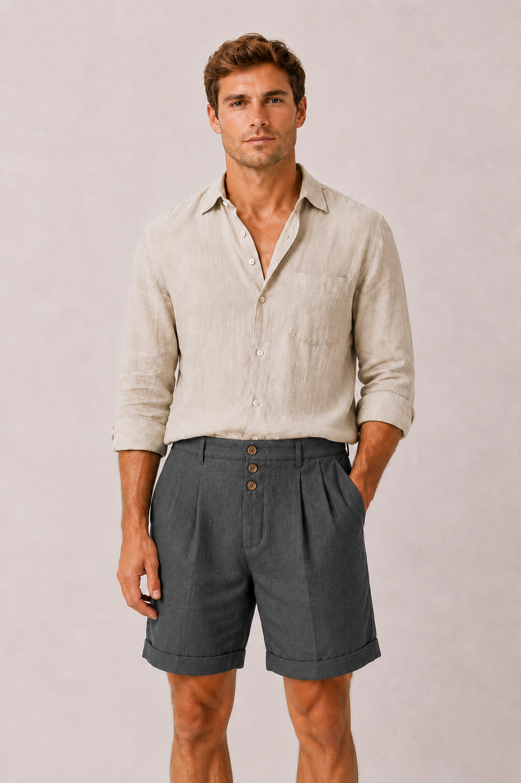 Morano Cotton Short Grey