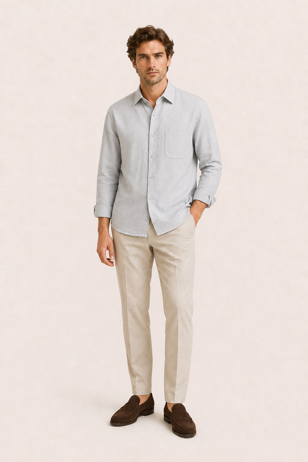 Milano Linen Shirt Grey